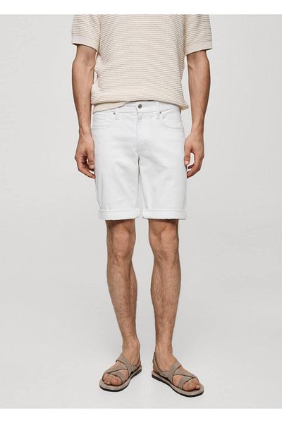 MANGO Man Bermude blugi slim fit