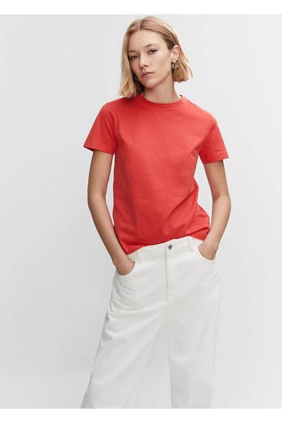 MANGO Woman T-shirt από 100% βαμβάκι