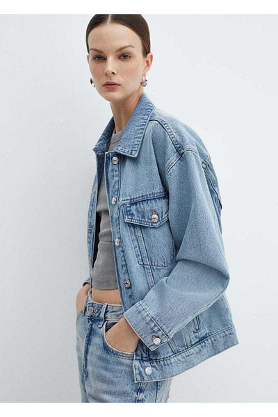 MANGO Woman Oversize Denim Coat