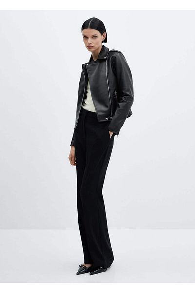MANGO Woman Bikerjacke in Lederoptik