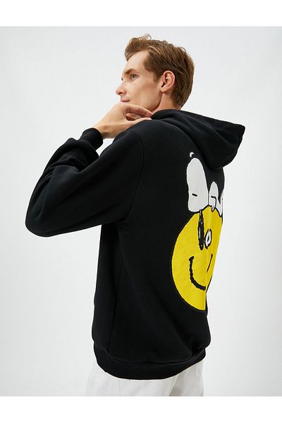 Koton Snoopy Licensed Sweatshirt Oversize Hooded With Fleece Inside