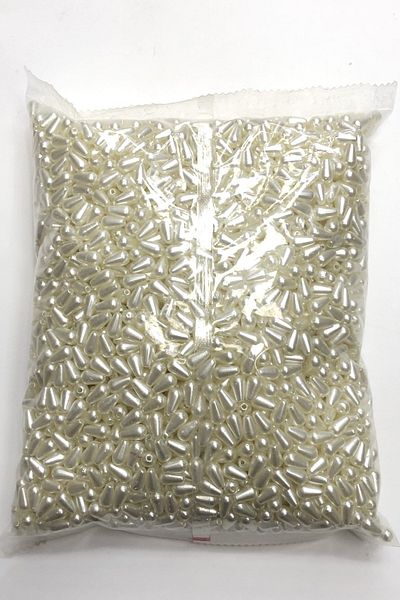 Hayalperest boncuk 500 Gram Cream Pearl Drop Beads - 1 Pack