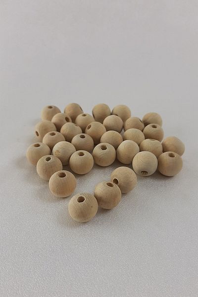 Hayalperest boncuk 15 Mm Natural Color Wooden Beads