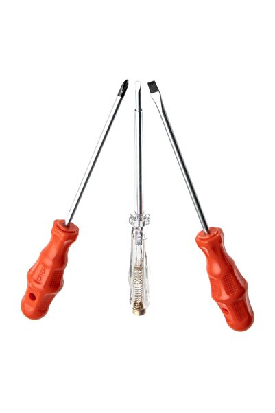 tg tek-iş global Tornavida Seti 3lü 3 Lü No:4 Yıldız Tornavida Düz Tornavida ...