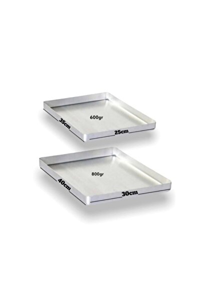 Yıldız çelik Alüminyum 2li Baklava Börek Tepsi Seti 25x35 & 30x40 4 Cm