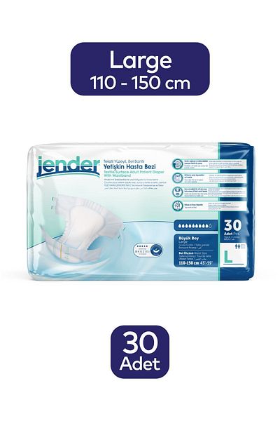 JENDER Patient Diapers Large Pack of 30