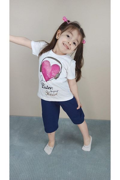 Bluence Set capri din bumbac pentru fete