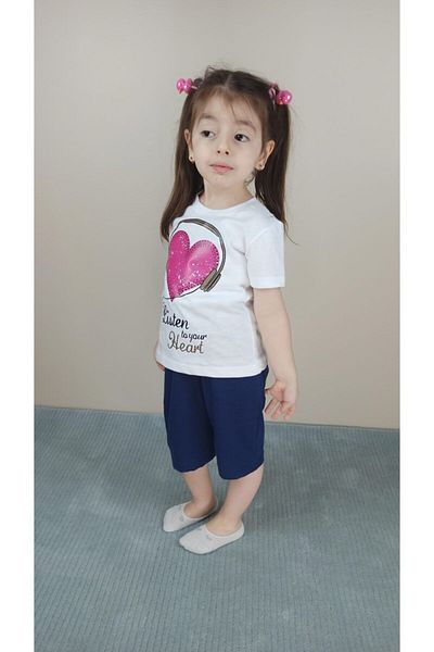 Bluence Set capri din bumbac pentru fete