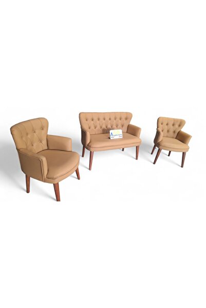 ARYANS HOME Ahşap Ayaklı Deri Ofis Koltuğu Ve Kanepeleri Deri Ofis Koltuğu Bü...