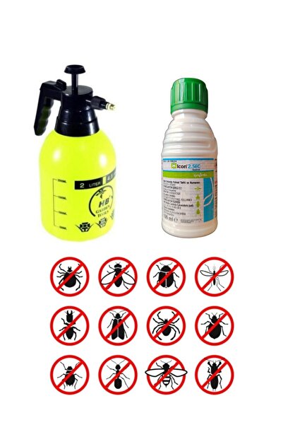 Icon Çiftlik Bahçe İlaçlama/İcon 2.5EC 100ML/Karasinek Tatarcık Sivrisinek İlacı/2LT İlaçlama Pompası