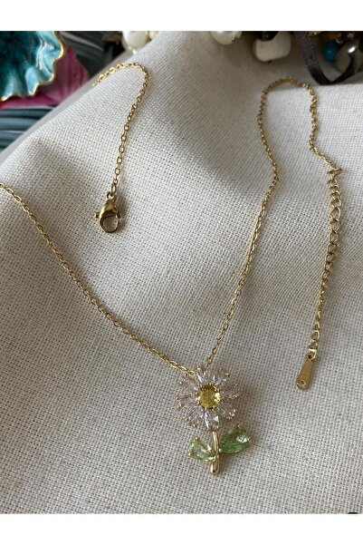 NEHİRDEN Steel Daisy Necklace