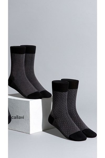 CALLAVI Безшевни бамбукови жакардови мъжки кутии 5 чифта