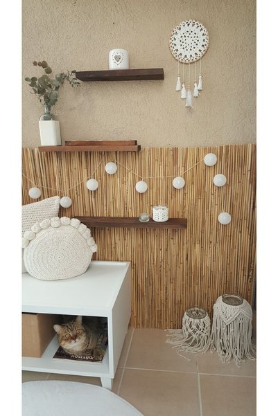 Bygolden Kamış Hasır Balkon, Bahçe Çiti, Gölgelik 1 Metre X 1 Metre