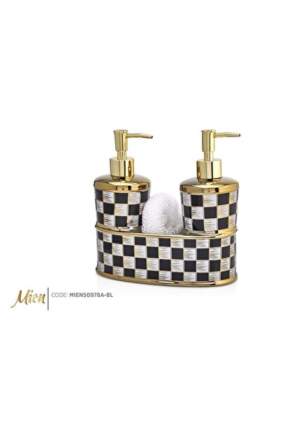 MİEN Dozator de săpun lichid din porțelan Mien, 2 bucăți