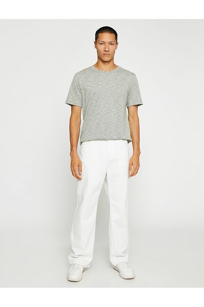 Koton Basic Melted T-Shirt Crew Neck Slim Fit