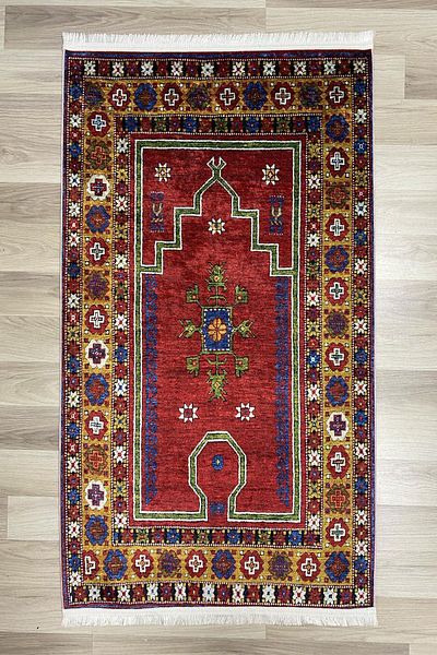 aymira home Decorative Digital Printed Black Non-Slip Base Prayer Rug Prayer Rack 75x120