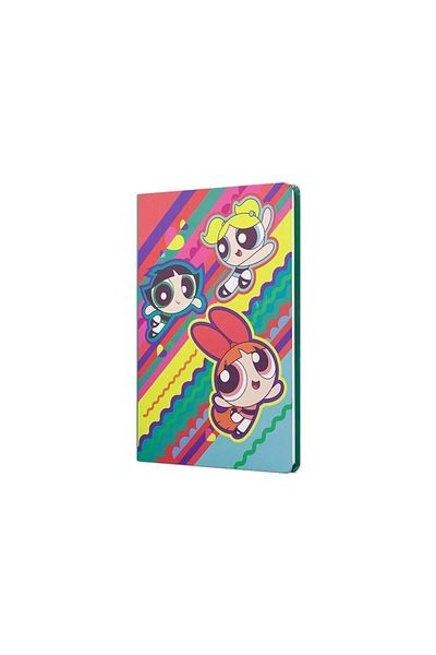 Mabbels Caiet de tip boutique, verde, fără căptușeală, Powerpuff Girls - 80 de coli