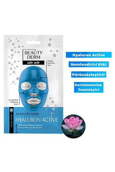 BEAUTY DERM Alginate Mask for Elastic and Firm Skin Moisturizes Smoothes Hyluron Active