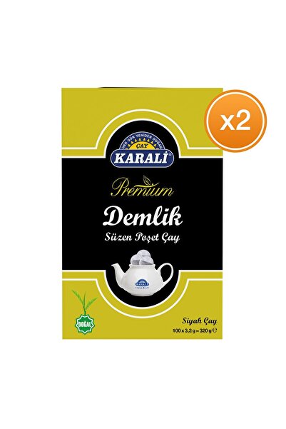 Karali Çay Premium Demlik Poşet Siyah Çay 100x3,2 gr X 2 Adet