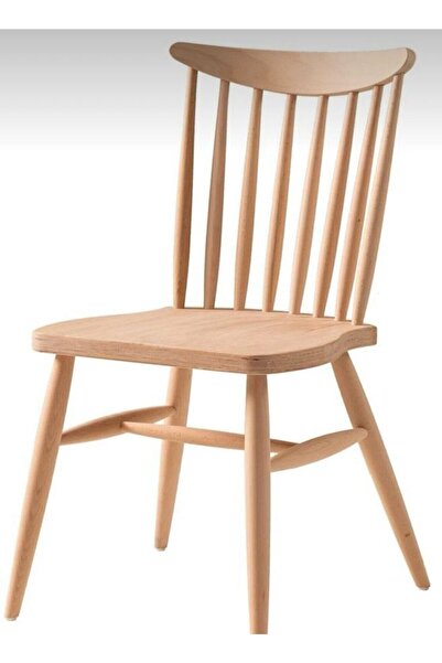 Blue Aksesuar Yıldız Sandalye Kırlangıç Cilasız Ahşap