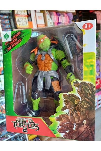 Ninja Kaplumbağalar Michelangelo Ninja Turtle Large Toy - Unbreakable Figure Nunçaku