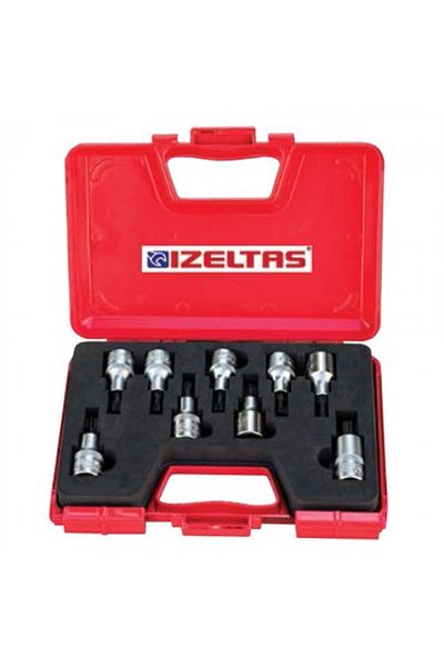 İzeltaş 60mm 9 Pieces 1/2" Socket Torx End Set