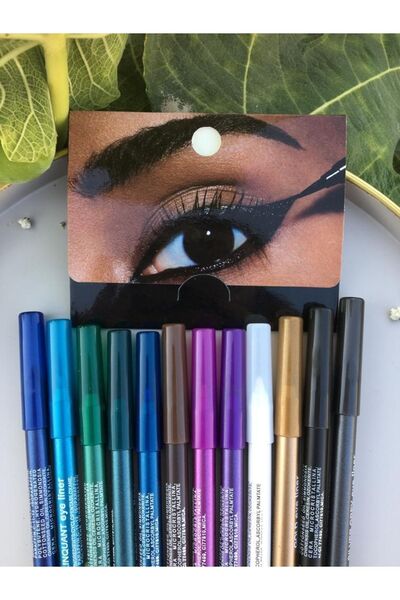 Meyras Touch Birebirini Tamamlayan 2'li Set 12 Adet Renkli Göz Kalemi Ve Eyel...