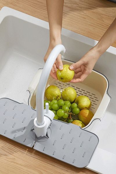 Joly Πατάκι βρύσης Water Catcher για Κουζίνα Μπάνιο Προστατευτικό Πατάκι Νεροχύτη Βρύσης Πατάκι Σφουγγάρι Πιάτων