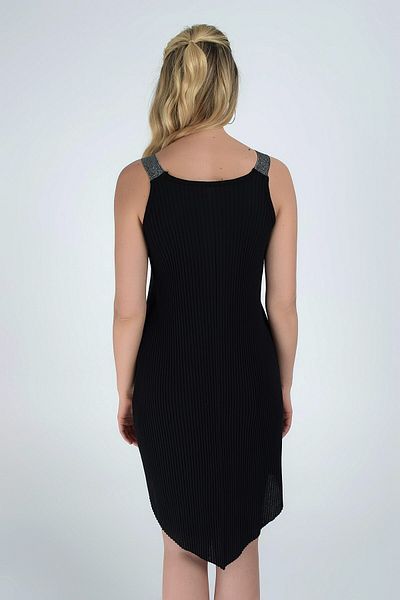 Cotton Mood 9231599 Camisole Glitter Strappy Bell Tunic Black