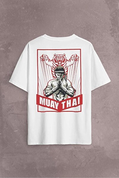 Massgai Unisex Muay Thai dizajn, leđa i prednja strana Štampano Oversize kroj...