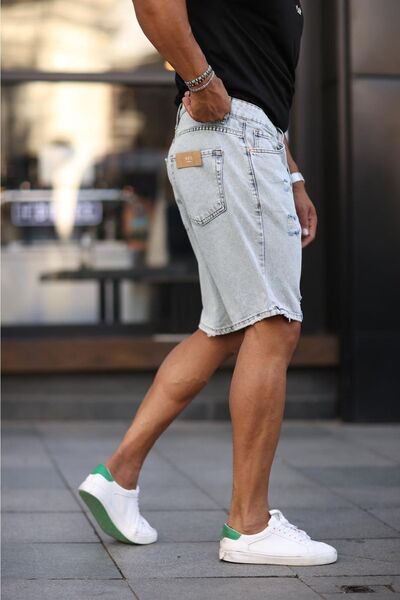 NO61 Boyfriend Kot Kapri Rahat Kalıp Kot Şort