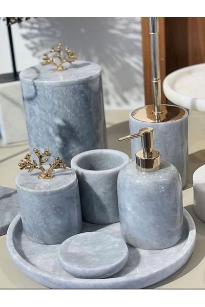 ege gross Marble 7 Piece Bathroom Set