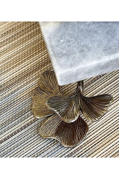 ege gross DECORATIVE BEIGE MARBLE GINKO ACCESSORY TRAY