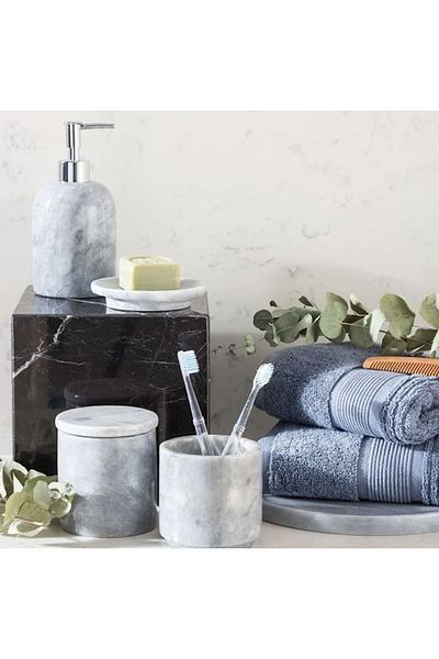 ege gross Decorative Marble 5 Piece Bathroom Set Set