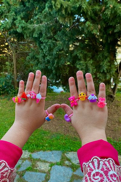 Fysummer Adjustable Children's Ring Set of 30 (bright model) / OUR PRODUCTS SEND MIXED IN THE SORTY