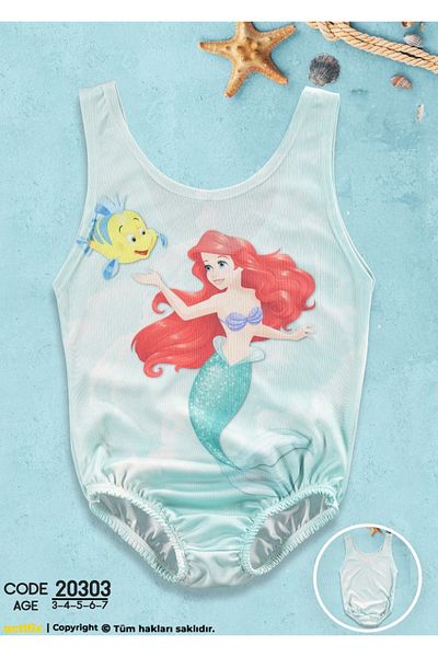 By Cwhr Girl's Swimsuit - Mermaid Pattern