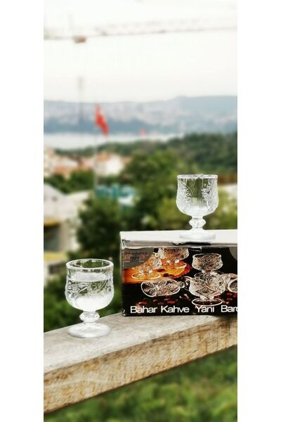 Kaveh glass أكواب زجاجية لتقديم القهوة والماء 6 قطع