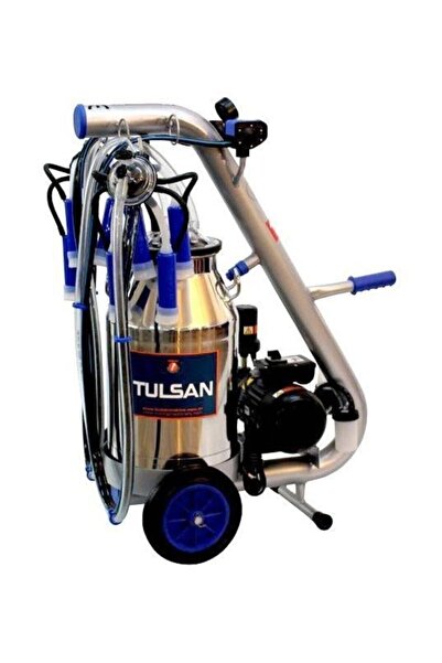 TULSAN Tempo Çift Sağım Kuru Pompa Alüminyum Tek Güğüm 40 L Süt Sağım Makinesi