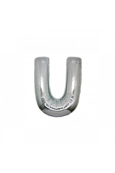 ikm balon Foil Letter Balloon Small Size 16 Inch 35 Cm Silver U