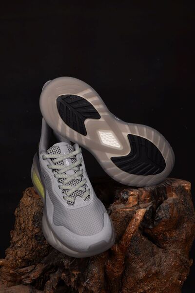 Lescon Erkek Gri Yazlık Terletmez  Kaydırmaz Koku Yapmaz Air Taban Full Ortopedik Tarz Yürüyüş Ayakkabısı