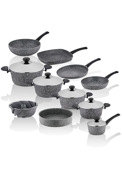 Taç Ultra Granite 16 Piece Dowry Set Gray