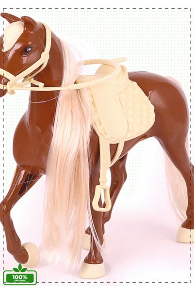 OMZ Jasmine Horse Baby Educational Montessori Toy - Brown-Beige, 1 Piece, Healthy Product