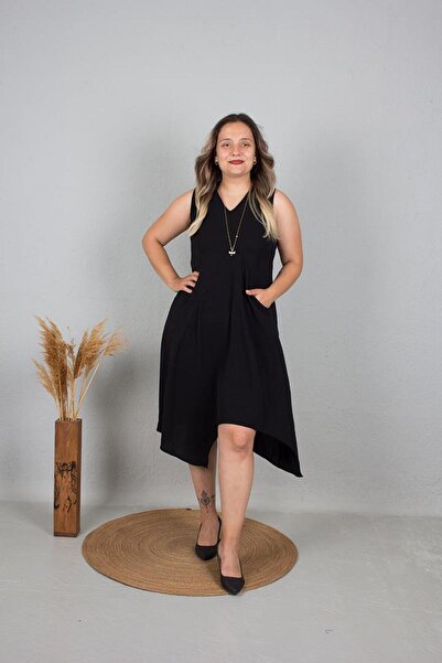 Truva XXL TruvaXxl Plus Size - Women's Symmetrical Cut Dress