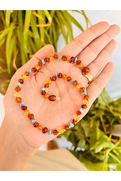 Kehribarkolyecimm orijinal sertifikalı kehribar diş kolyesi