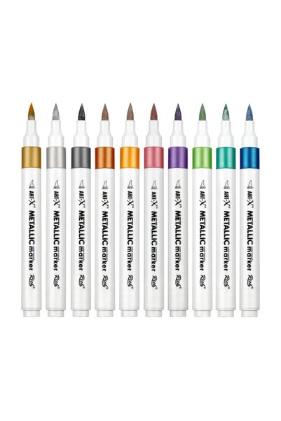 Tahtakale Hobi Art-X Metallic Acrylic Marker - Water Based and Gilt 10 Colors...