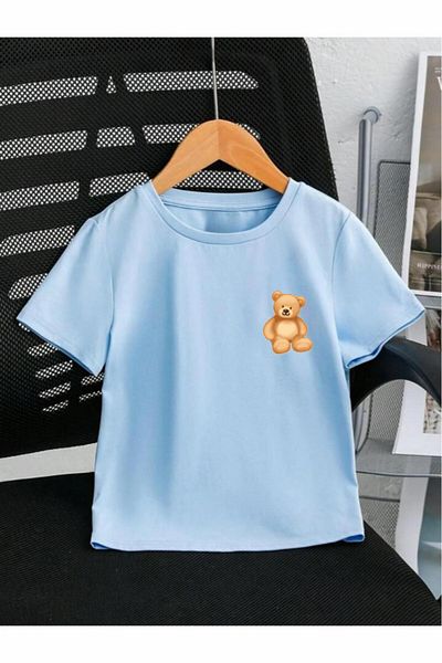 Evomind Tricou pentru copii unisex - Ursuleț imprimat