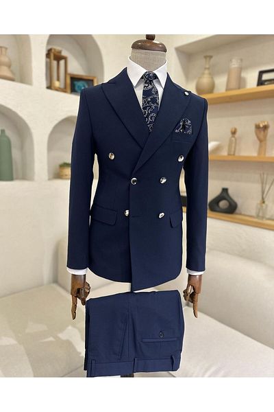 Ayber Men's Collection Σετ κοστούμι με διπλό στήθος