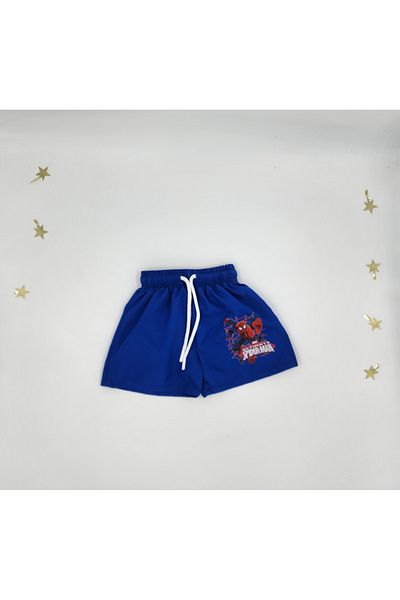 By Cwhr Spider Man Patterned Boys' Sea Shorts - Spiderman, Lace-up, Mesh