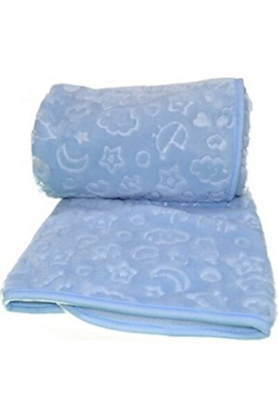 Baharoğlu Baby Blanket Soft Embossed Blue