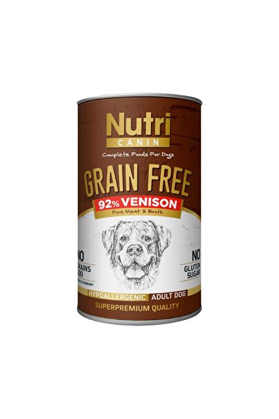 Nutri Canin Adult %92 Geyik Etli Tahılsız 400gr Yetişkin Köpek Yaş Maması 4 Adet